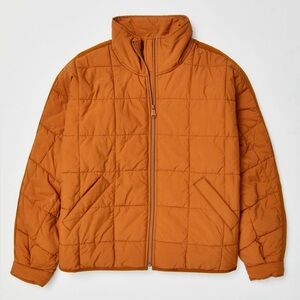 Pippa Packable Puffer Jacket Free People XL Toasted Coconut Orange Oversized